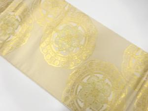 アンティーク　絵皿模様織り出し袋帯(材料)